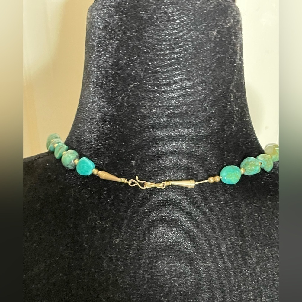 Chunky statement Authentic turquoise boho necklace, 32”​​​​​​​​​​​​​​​ - Picture 11 of 11